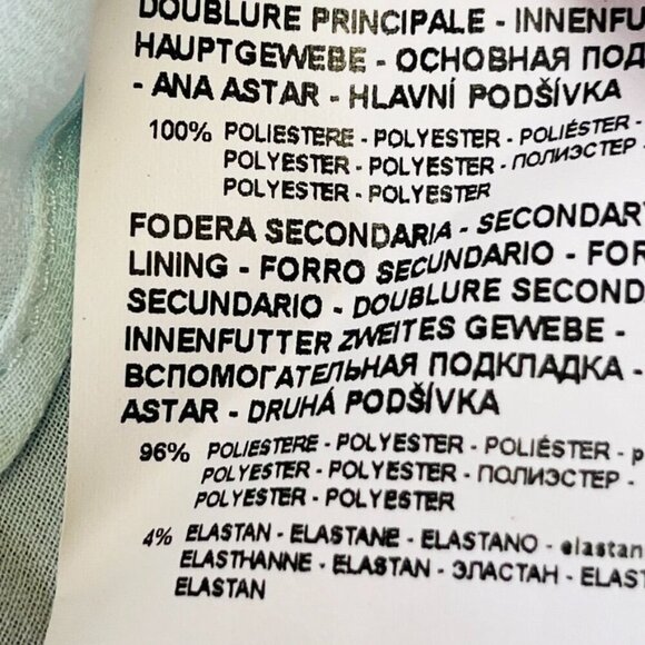 Emporio Armani Check Print Chiffon Dress US Size 2 Midi Length Blue - Picture 10 of 14